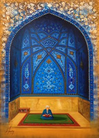 S. A. Noory, 24 x 36 Inch, Acrylic on Canvas, Figurative Painting, AC-SAN-256